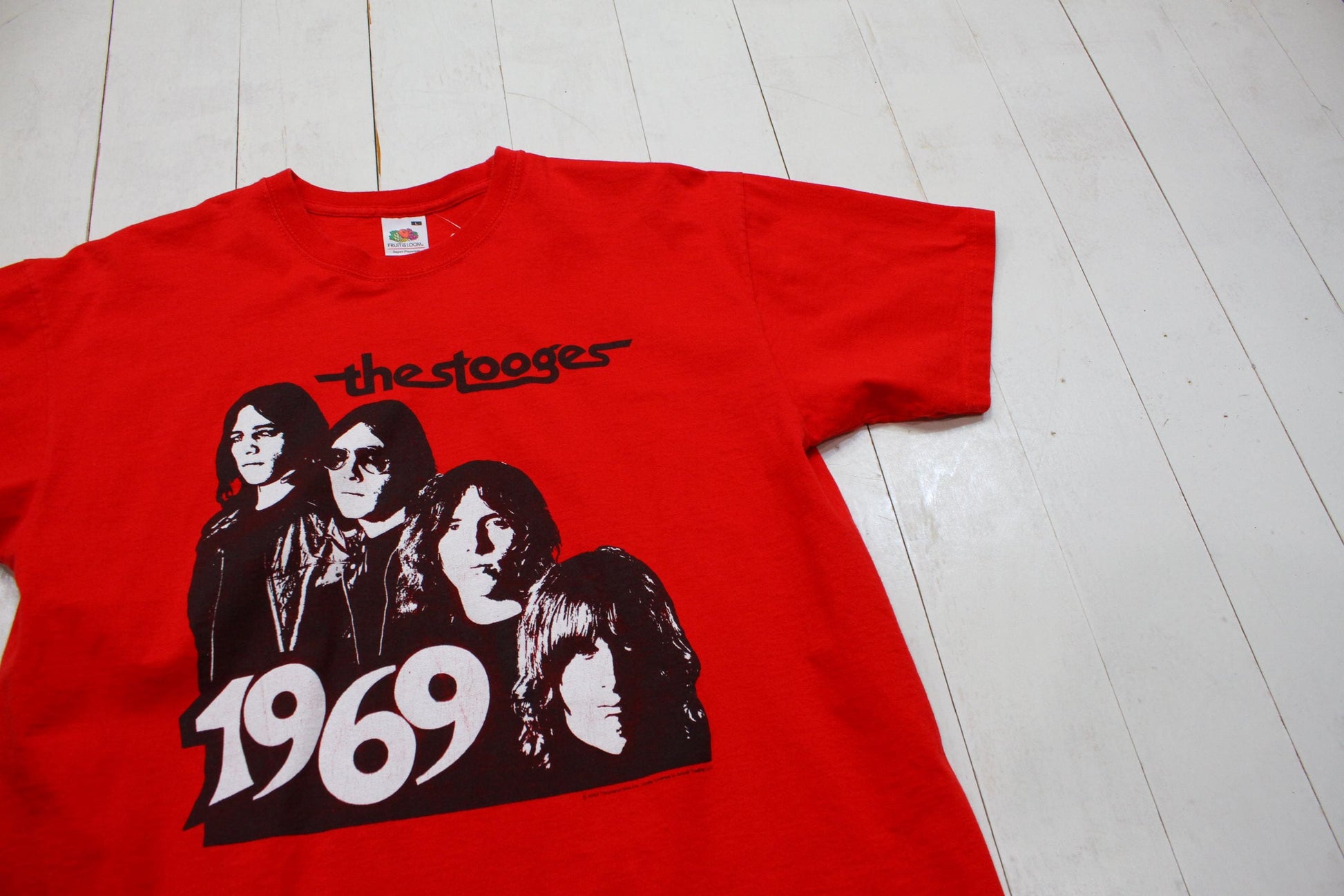 2000s 2003 Y2K The Stooges Iggy Pop Punk Rock Band T-Shirt Size M/L