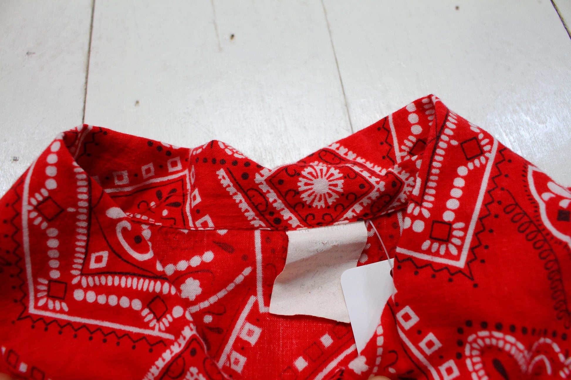 1970s/1980s Western Cowboy Bandana Button Up Shirt Kids Size L