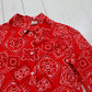1970s/1980s Western Cowboy Bandana Button Up Shirt Kids Size L