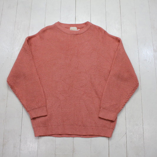 1990s Romans Pink Acrylic Knit Sweater Size L