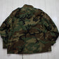 1980s US Military Woodland Camo M65 Jacket Size L/XL