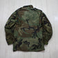 1980s Distressed US Military Woodland Camo M65 Jacket Size S/M
