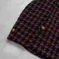 1980s/1990s Domina Black Multicolour Viscose Knit Business Suit Set Blazer and Skirt
