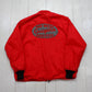 1980s/1990s Sportsmaster Red Chain Stitch Van Wert Cougars Booster Glen Cotton Lined Coach Jacket Size XL