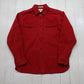 2010s LL Bean Red Chamois Buttup Up Shirt Size L