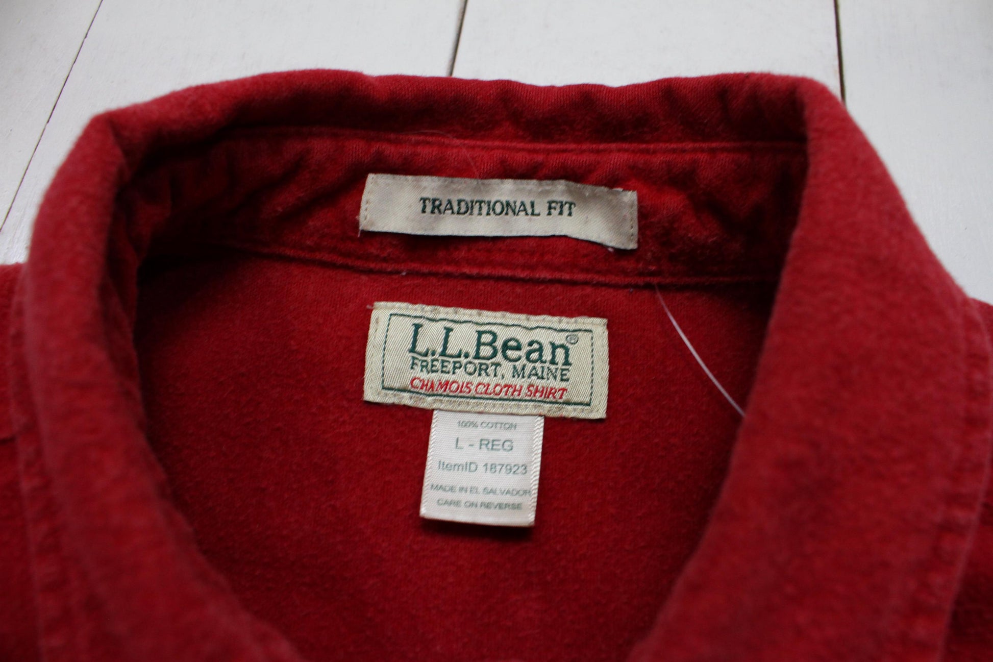 2010s LL Bean Red Chamois Buttup Up Shirt Size L
