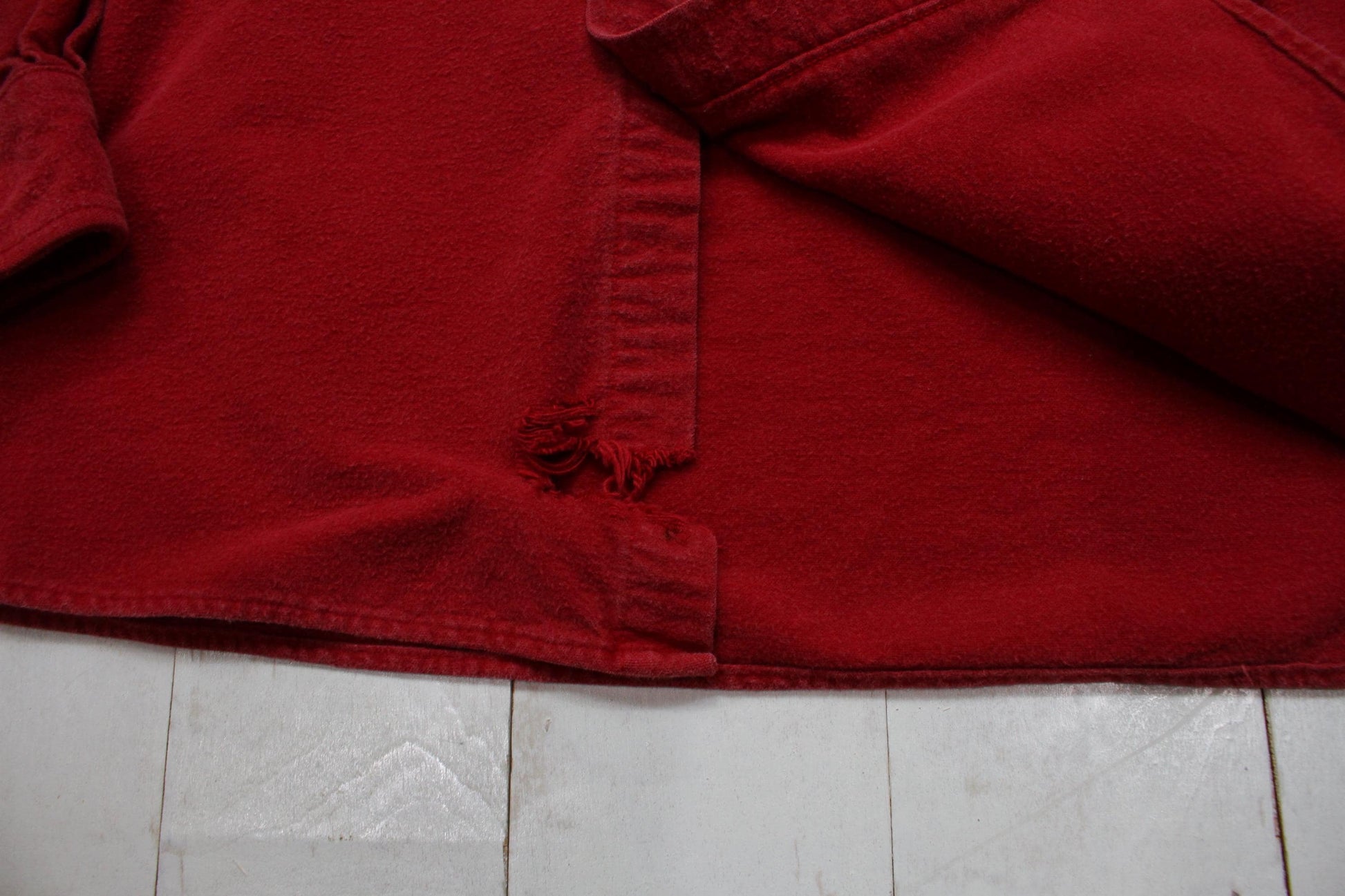 2010s LL Bean Red Chamois Buttup Up Shirt Size L