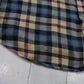 2000s Y2K Basic Editions Blue Plaid Lightweight Button Up Flannel Shirt Size XL
