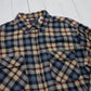 2000s Y2K Basic Editions Blue Plaid Lightweight Button Up Flannel Shirt Size XL
