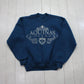 1990s Jansport Aquinas College Teal Grand Rapids Michigan Sweatshirt Made in USA Size M
