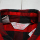 1970s Jim Catfish Hunter Red Black Buffalo Plaid Flannel Shirt Size M/L