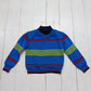1980s Bull Frog Mock Turtleneck Acylic Knit Sweater Made in USA Size 2/3T