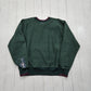 1990s Mt Spokane Knitting Mills Green Simpson College University Reverse Weave Style Sweatshirt Made in USA Size L