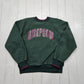 1990s Mt Spokane Knitting Mills Green Simpson College University Reverse Weave Style Sweatshirt Made in USA Size L