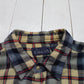 2000s Y2K Basic Editions Blue Plaid Lightweight Button Up Flannel Shirt Size XL