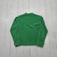 1970s Sears Green V-Neck Velour Sweatshirt Made in USA Women's Size M