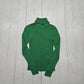 1990s/2000s Y2K Unbranded Green Turtleneck Sweatshirt Women's Size XS