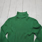 1990s/2000s Y2K Unbranded Green Turtleneck Sweatshirt Women's Size XS