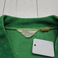 1970s Sears Green V-Neck Velour Sweatshirt Made in USA Women's Size M