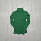 1990s/2000s Y2K Unbranded Green Turtleneck Sweatshirt Women's Size XS