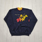 1990s Lee Blue Michigan Colors Autumn Leaves Sweatshirt Made in USA Size L