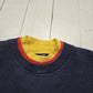1990s Lee Blue Michigan Colors Autumn Leaves Sweatshirt Made in USA Size L