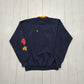 1990s Lee Blue Michigan Colors Autumn Leaves Sweatshirt Made in USA Size L
