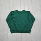 1990s Hanes Her Way Green Blank Raglan Sweatshirt Made in USA Womens Size M