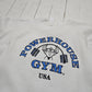 1980s/1990s White Powerhouse Gym Body Building Raglan Sweatshirt Size L