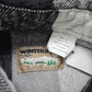 2000s Winter Run White/Grey/Black Buffalo Plaid Flannel Shirt Size S/M