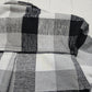 2000s Winter Run White/Grey/Black Buffalo Plaid Flannel Shirt Size S/M