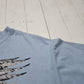 1990s/2000s Y2K Blue Eagle Wolf Wildlife Nature Animal T-Shirt Size L/XL