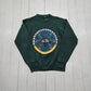 1990s Green USS Dwight D Eisenhower 69 "IKE" Aircraft Carrier US Navy Military Sweatshirt Size M