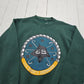 1990s Green USS Dwight D Eisenhower 69 "IKE" Aircraft Carrier US Navy Military Sweatshirt Size M