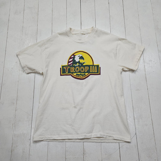 1990s White Boy Scouts Troop 111 T-Shirt Size L