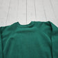 1990s Hanes Her Way Green Blank Raglan Sweatshirt Made in USA Womens Size M