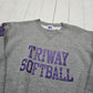 1990s Russell Athletic Grey Triway Softball Sweatshirt Made in USA Size M