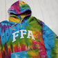 2000s Y2K MV Sport Pro Weave Tie Dye FFA Reverse Weave Style Hoodie Sweatshirt Size XL