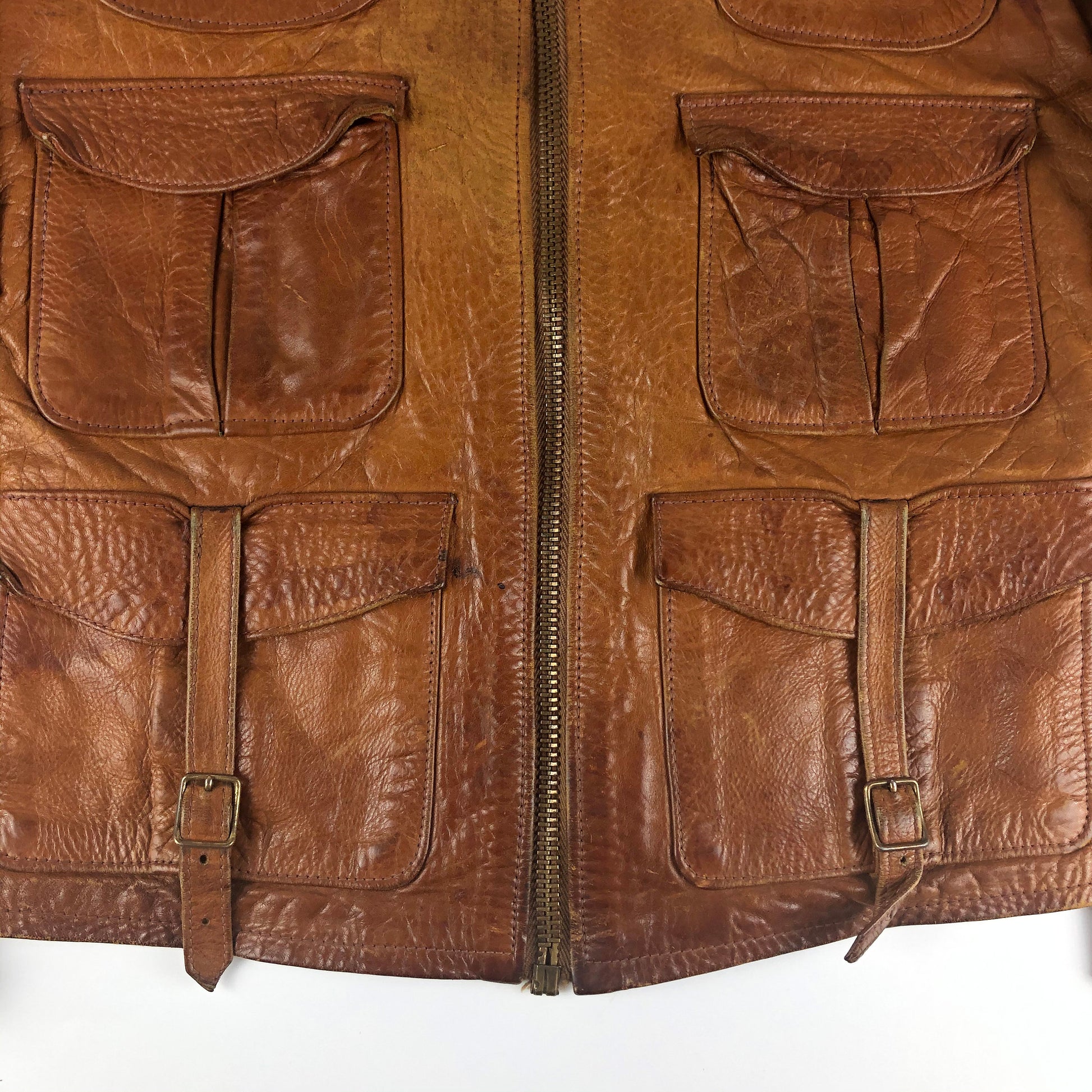 1960s/1970s East West Musical Instruments Leather Barnstormer Jacket Size S