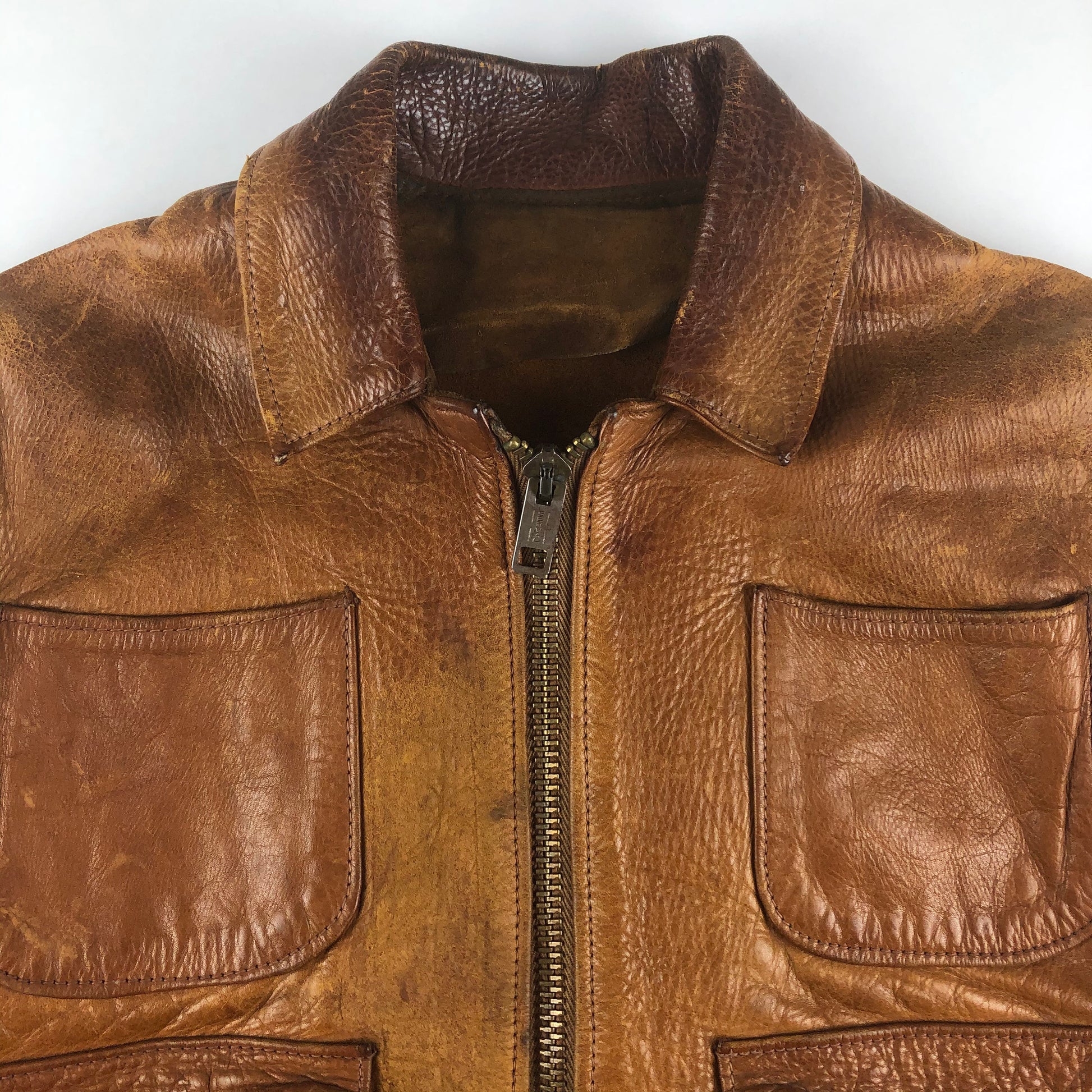 1960s/1970s East West Musical Instruments Leather Barnstormer Jacket Size S