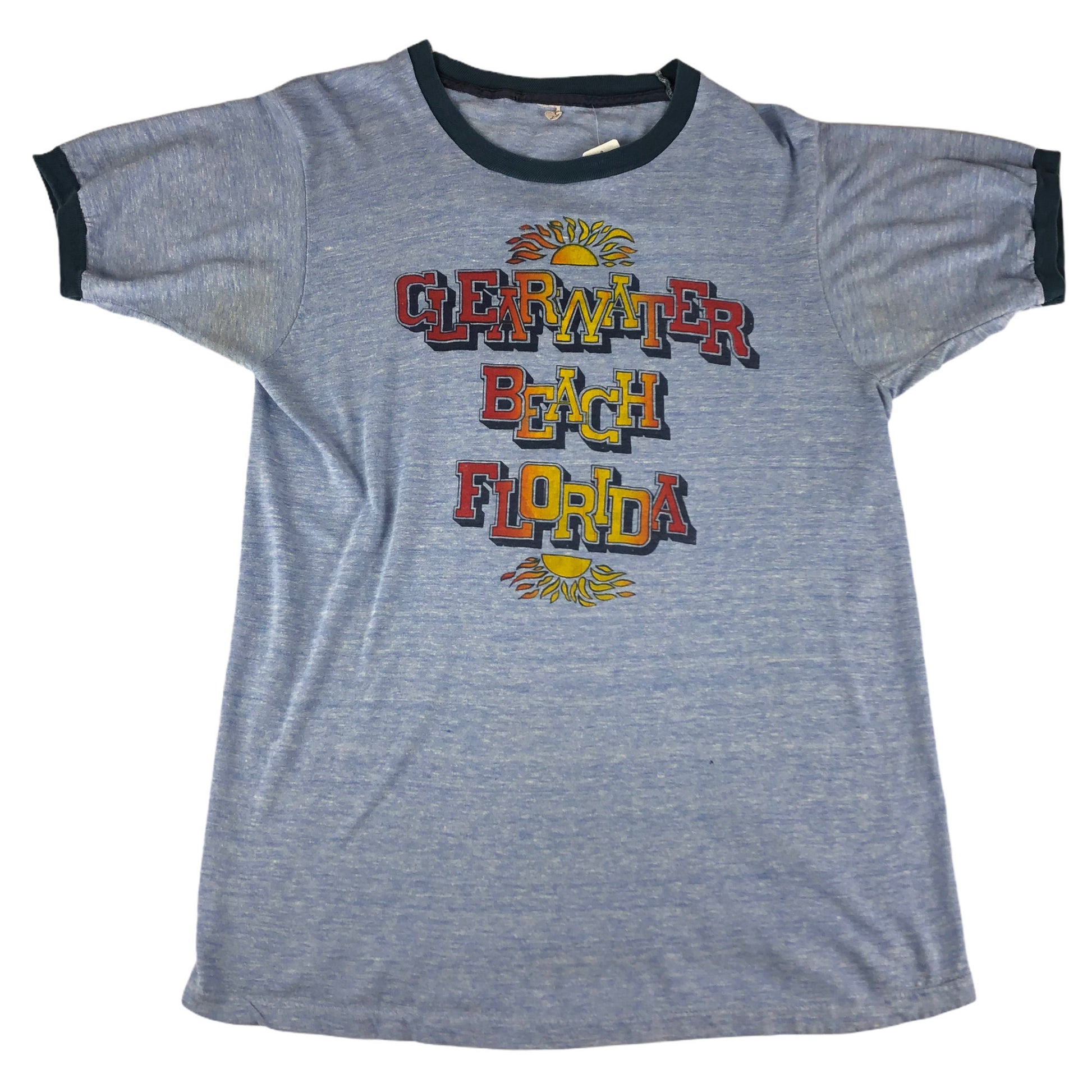 1970s Clearwater Beach Florida Ringer T-Shirt Size M