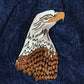1960s Buckaroo by Big Smith Pleated Denim Jacket with Embroidered Eagle Made in USA Size S/M