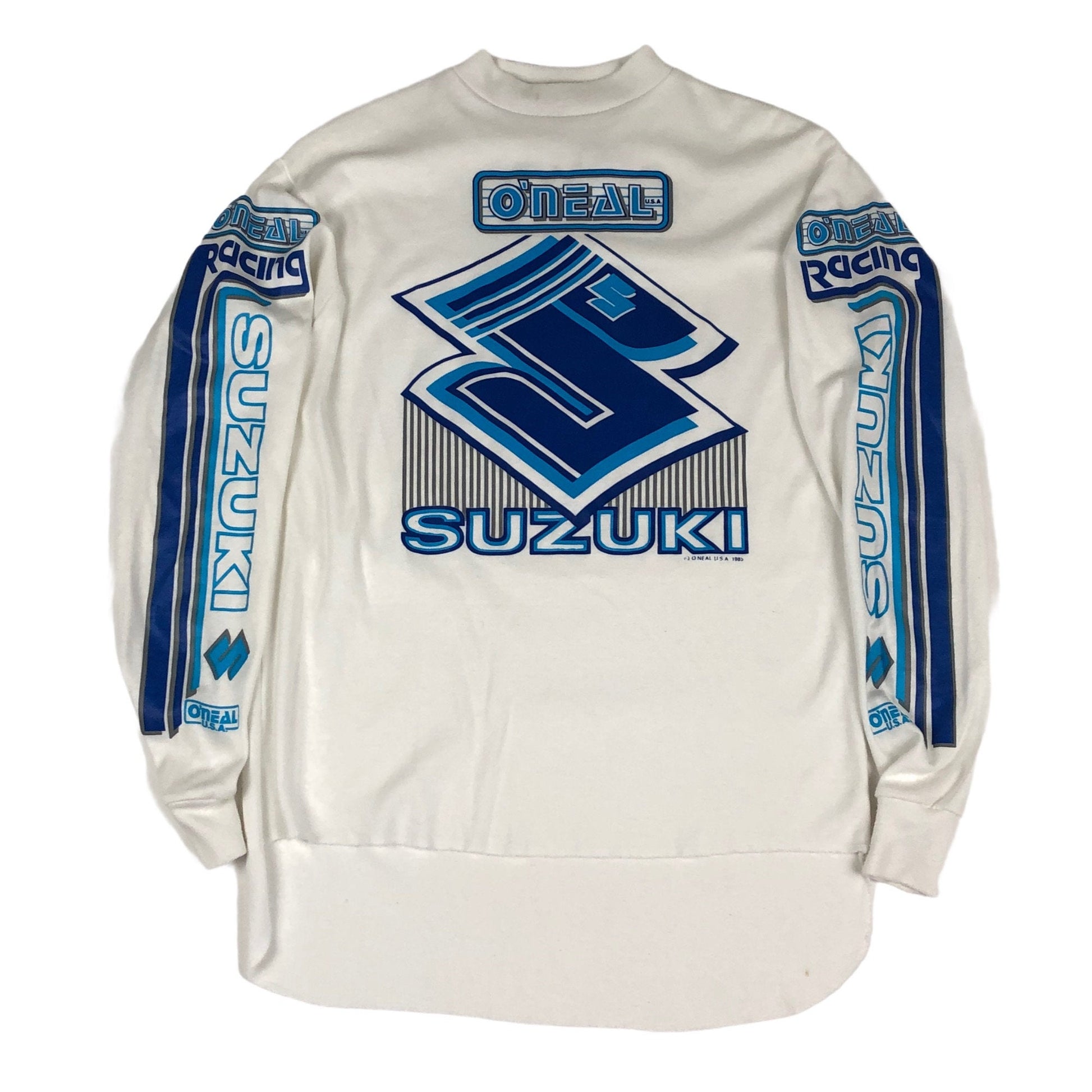 1980s Suzuki O'Neal Racing Longsleeve T-Shirt Jersey Made in USA Size M