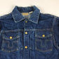 1960s Buckaroo by Big Smith Pleated Denim Jacket with Embroidered Eagle Made in USA Size S/M