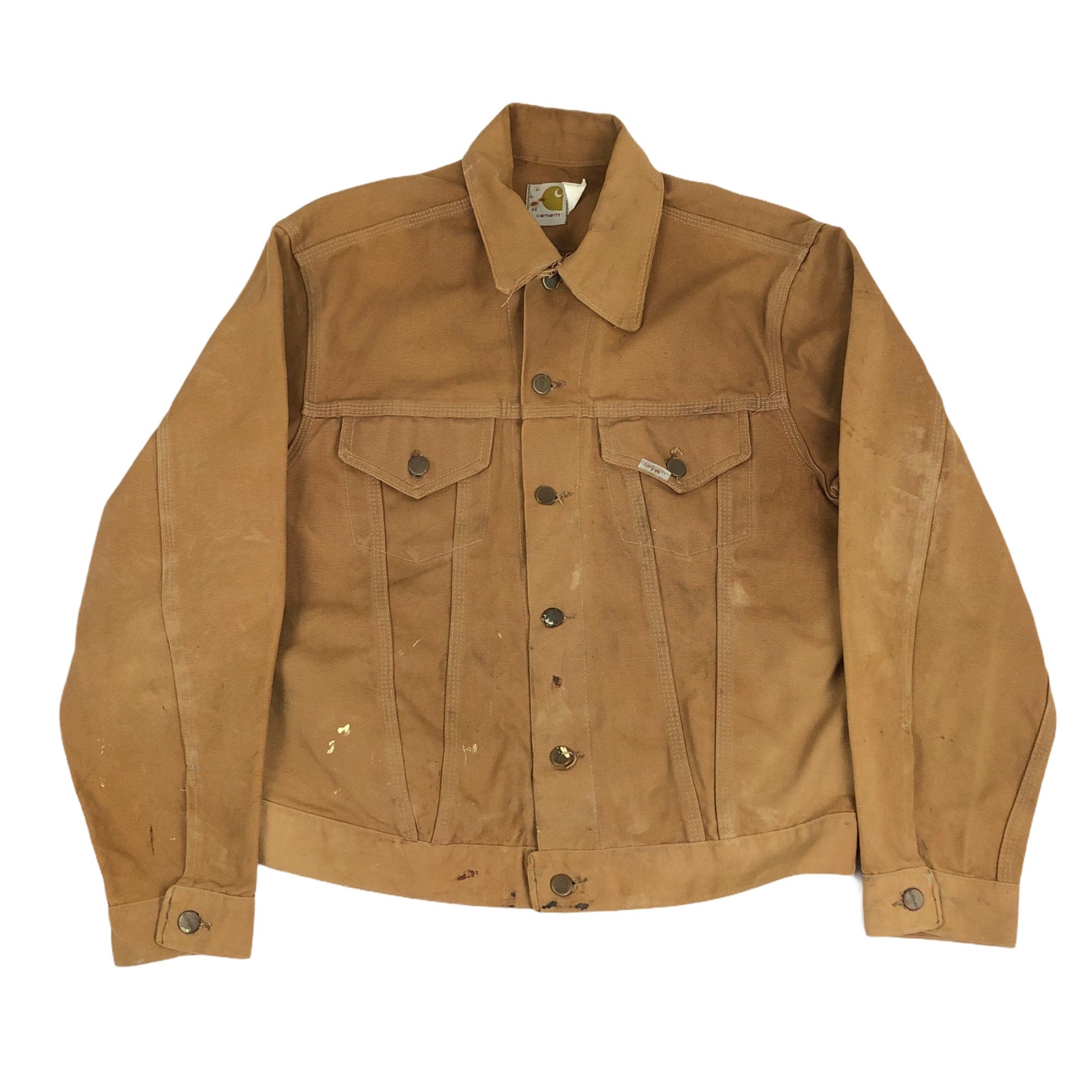 1970s Carhartt Type 3 Style 2 Pocket Trucker Jacket Made in USA Size M/L