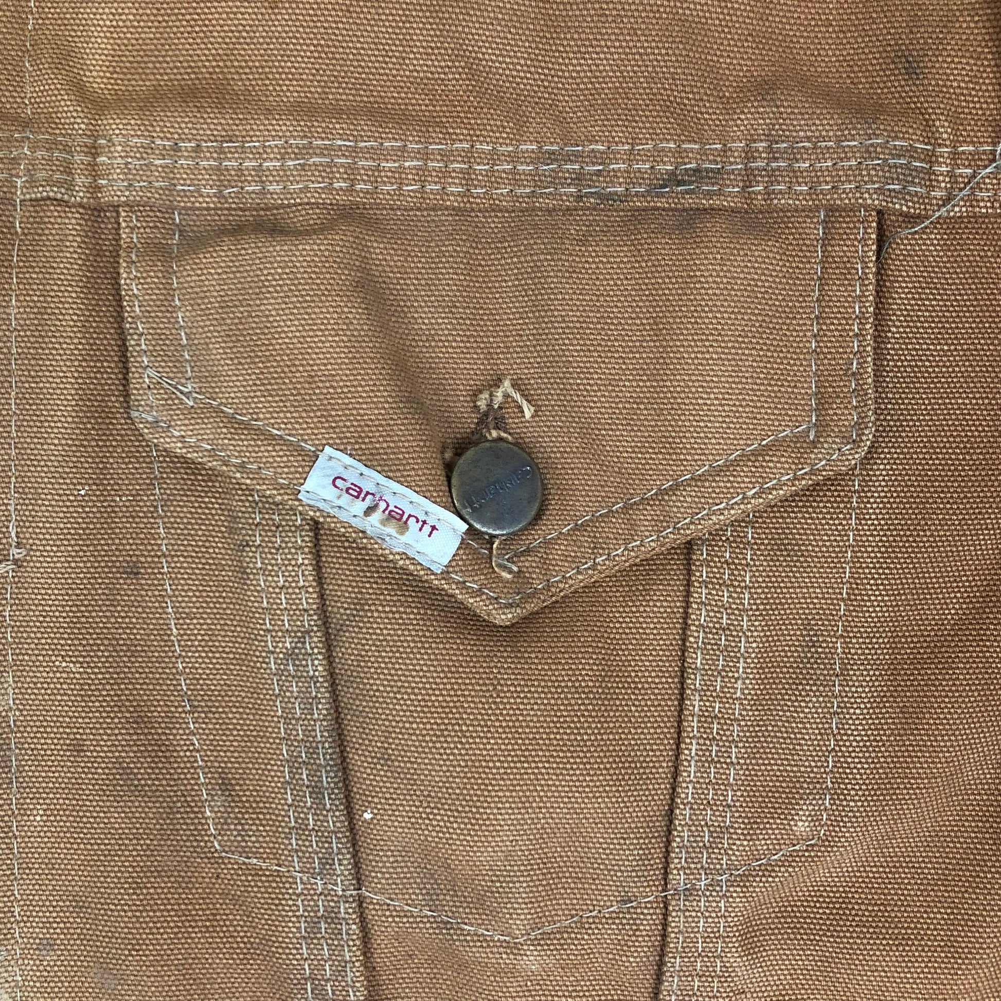 1970s Carhartt Type 3 Style 2 Pocket Trucker Jacket Made in USA Size M/L
