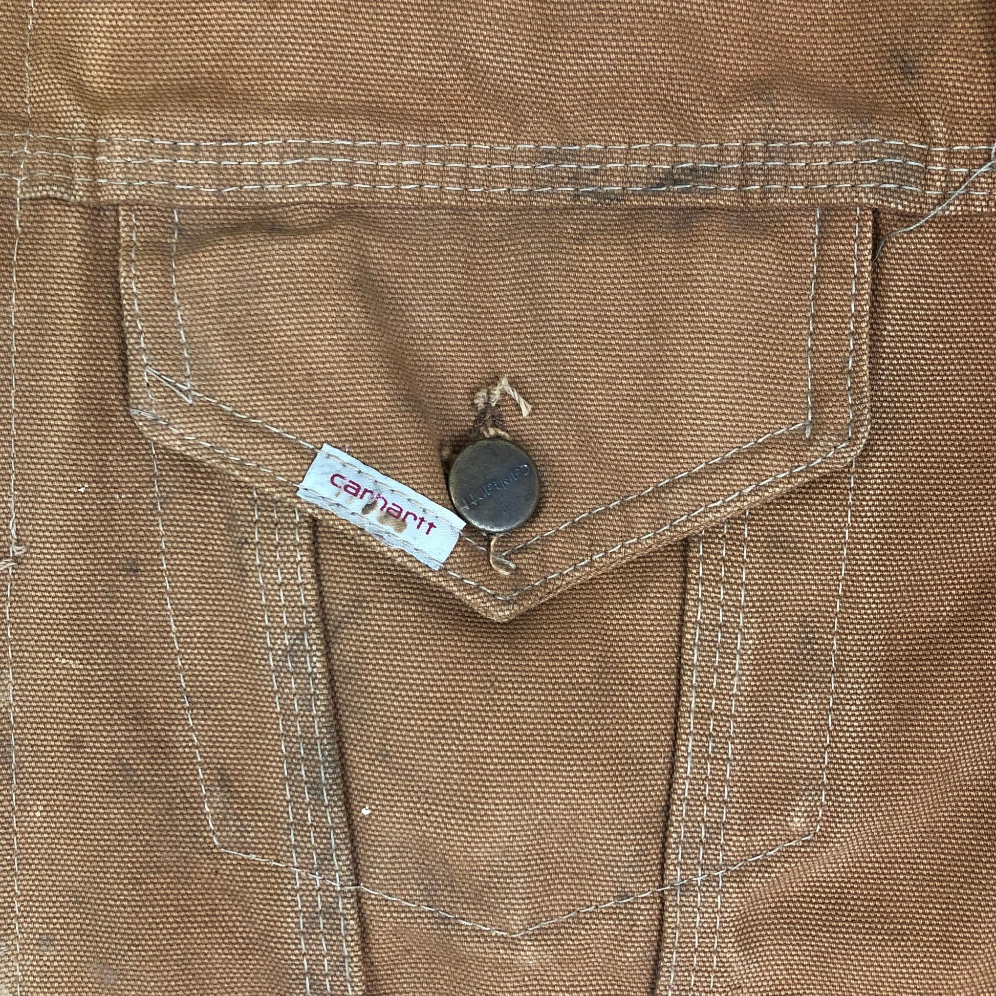 1970s Carhartt Type 3 Style 2 Pocket Trucker Jacket Made in USA Size M/L