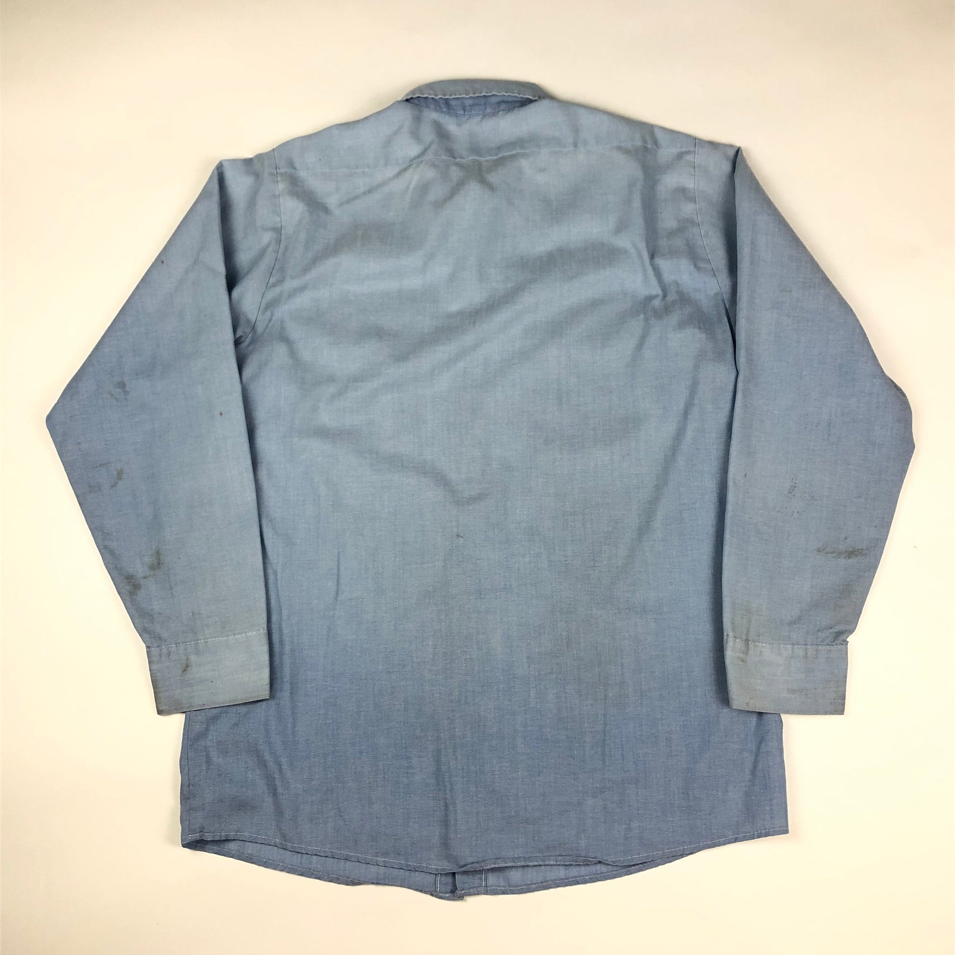 1980s Big Ben by Wrangler Chambray Shirt Made in USA Size M/L