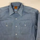 1980s Big Ben by Wrangler Chambray Shirt Made in USA Size M/L