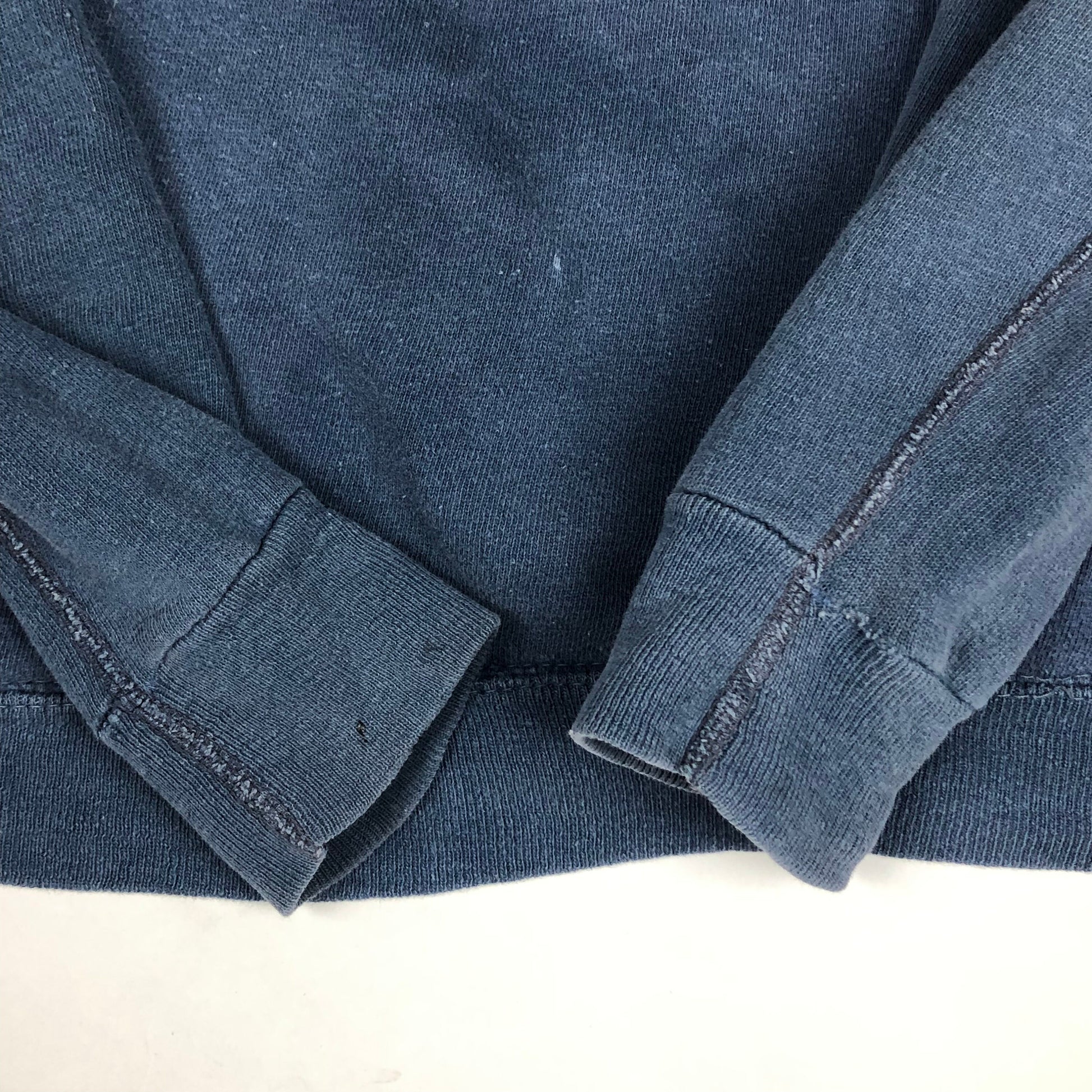 1960s/1970s Faded Blue Raglan Hoodie Size S
